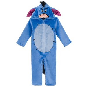 Disney Winnie the Pooh Tigger Eeyore Baby Fleece Zip Up Cosplay Costume Coverall Newborn to Big Kid - 1 of 4