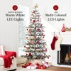 Best Choice Products Pre-Lit Flocked Sparse Christmas Tree Artificial Pine Tree, w/White & Multicolored LED Lights - Black - 4 of 4