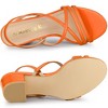 Allegra K Women's Open Toe Strappy Slingback Chunky Heels Slide Sandals - 4 of 4