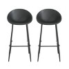 Coolbibila-Patio Bar Stools Set Of 2, Armless Patio Chairs Made Of Plastic/Resin + Iron, Patio Accent Chairs With Modern Design - 2 of 4
