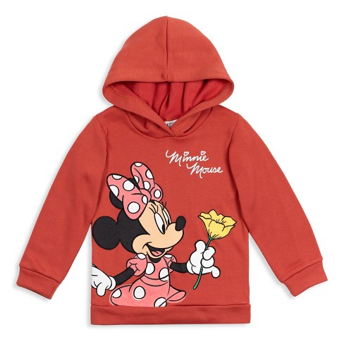Disney Minnie Mouse Big Girls Fleece Pullover Hoodie Red 14-16
