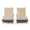 Christopher Knight Home Olivia Rattan Adjustable Gray Chaise Lounges with Cushion(Set of 2) - 2 of 4