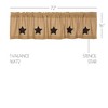Burlap w/Black Stencil Stars Valance 16x72 - 2 of 4