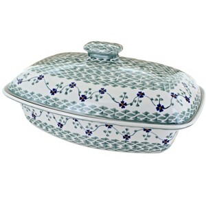 Blue Rose Polish Pottery Z151 Manufaktura Covered Baker - 1 of 1