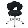 Okak Teddy Home Office Desk Chairs, Soft Swivel Chair with Adjustable Height and Metal Base, Criss Cross Chair for Office, Home - 4 of 4