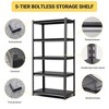 Ridstar 72 in. H Black 5-Tier Metal Storage Cabinets with Adjustable Garage Shelves - 2 of 4