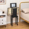Tangkula Jewelry Cabinet Armoire Storage Box Chest Standing Organizer w/ Mirror - 2 of 4