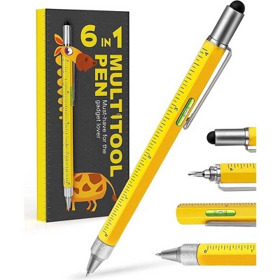 HANPURE 6-in-1 Multifunctional Tool Pen Stocking Stuffer - Christmas Gift for Engineer Woodworkers