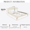CAVINAS Queen Upholstered Bed Frame with Adjustable Headboard,Modern Platform Bed with Linen Fabric Padded,Sturdy Platform Bed for Bedroom - 4 of 4