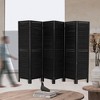 NicBex 6-panel Pegboard 5.6' Room Divider Portable Wooden Folding Privacy Screen Louvered Freestanding Wall Partition for Home & Office, Black - 3 of 4