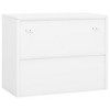 vidaXL Office Cabinet White Steel, tempered glass Medium Office Cabinet - 4 of 4