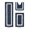 Hotel Bath Rug 100% Premium Cotton Tufted Weave Two Tone Reversible 3 Piece Bathroom Rug Set, Super Soft & Water Absorbent, Machine Washable Bathmat - 2 of 4
