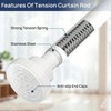 2 Pack Adjustable Spring Tension Curtain Rods 32 to 66 Inches Stainless Steel White No Drilling Shower Window Bathroom - 2 of 4