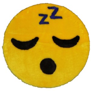 Walk on Me Faux Fur Super Soft Emoji Rug Tufted With Non-slip Backing Area Rug 26" - 1 of 4