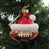 Noble Gems 3.5 Inch Santa Hat Sport Ball Noble Gem Hand Crafted Christmas Tree Ornaments - 3 of 3