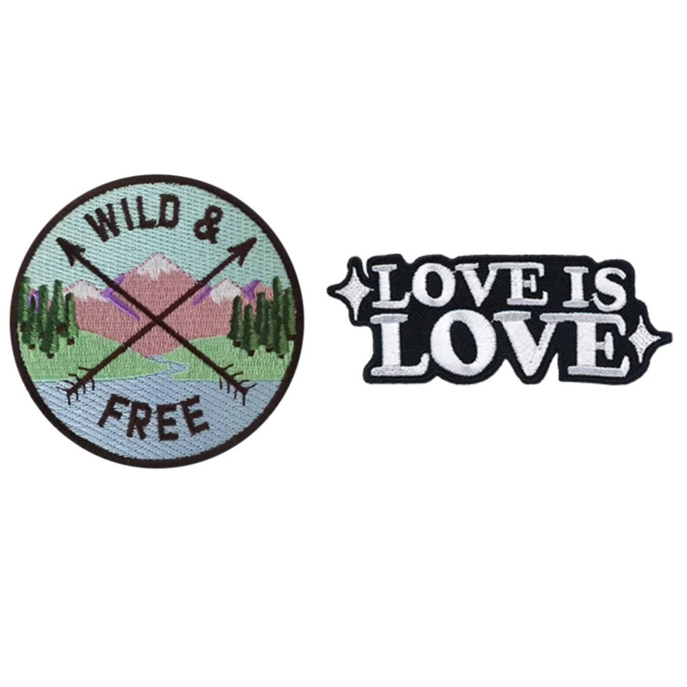 Photos - Accessory HEDi-Pack Hook and Loop Patch 2pk - Wild & Free and Love Is Love