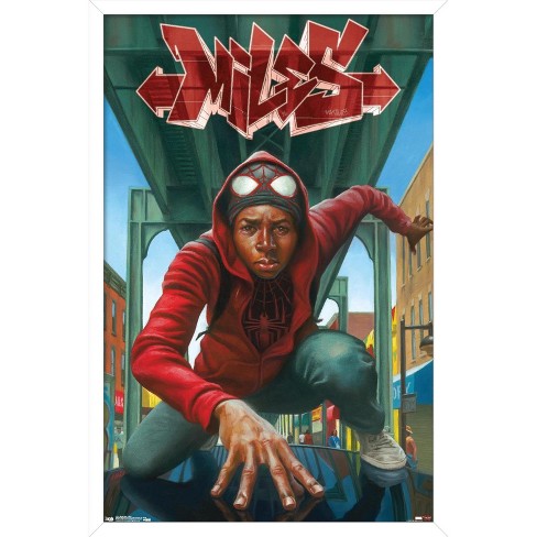 Marvel's Spider-Man: Miles Morales - Pose Wall Poster, 14.725 x 22.375,  Framed 