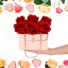 Unique Bargains Rectangle Metal Chain Paper Flower Gift Bags with Handle 12 Pcs - 4 of 4