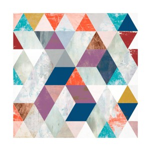 24" x 24" Victoria Borges 'Bright Mosaic I' Unframed Wall Canvas - Trademark Fine Art: Modern Abstract Artwork - 1 of 4
