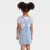 Toddler Girls' Denim Skirtalls - Cat & Jack™ Light Wash - 2 of 3