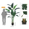 Whizmax Artificial Bird of Paradise Plant 7FT/6FT Fake Palm Tree, for Decor Faux Plants for Home Office with 20/17 Trunks Faux Leaves - 3 of 4