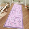 Floral Rugs for Living Room Bedroom Washable Bow Pattern Area Rug Non Slip Low Pile Indoor Home Decor Carpet - 2 of 4