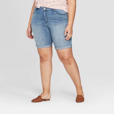 plus size jean shorts