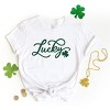 Simply Sage Market Cursive Lucky Clover  Short Sleeve Tee - 3 of 4