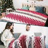 Throw Blanket Holiday Christmas Red Flannel Blanket Christmas Gift. - 2 of 4