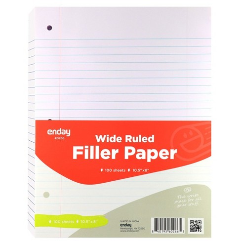 Office Depot Brand Ruled Filler Paper 8 12 x 11 Wide Ruled White Pack Of  500 Sheets - Office Depot