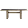 vidaXL Dining Table Brown and Black PE Rattan, Glass, Powder-Coated Steel - 2 of 2