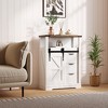Small Kitchen Storage Cabinet ¨C Compact Farmhouse Coffee Bar Cabinet with Sliding Barn Door - 4 of 4