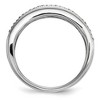 Black Bow Jewelry 1/2 Ctw Black & White Diamond 4mm Tapered Sterling Silver Ring - 2 of 4