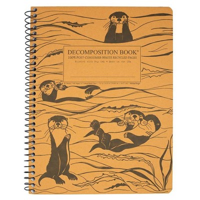 Decomposition Book 7.5"x9.75" 160 Pages College Ruled Spiral Notebook Otters