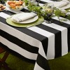 Dii Black Cabana Stripe Print Outdoor Tablecloth 60 Round - 3 of 4