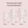 HydroJug Traveler - Water Bottle with Handle & Flip Straw - Leak Resistant Tumbler, Insulated, Stainless Steel & Rubber Base - 4 of 4