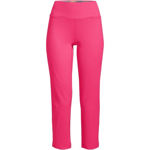 Lands' End Women's Petite Active Crop Yoga Pants - Small - Hot Pink