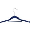 J&V TEXTILES 120pk Premium Velvet Non-Slip Hanger with 360 Degree Rotatable Hook Navy Blue - 4 of 4