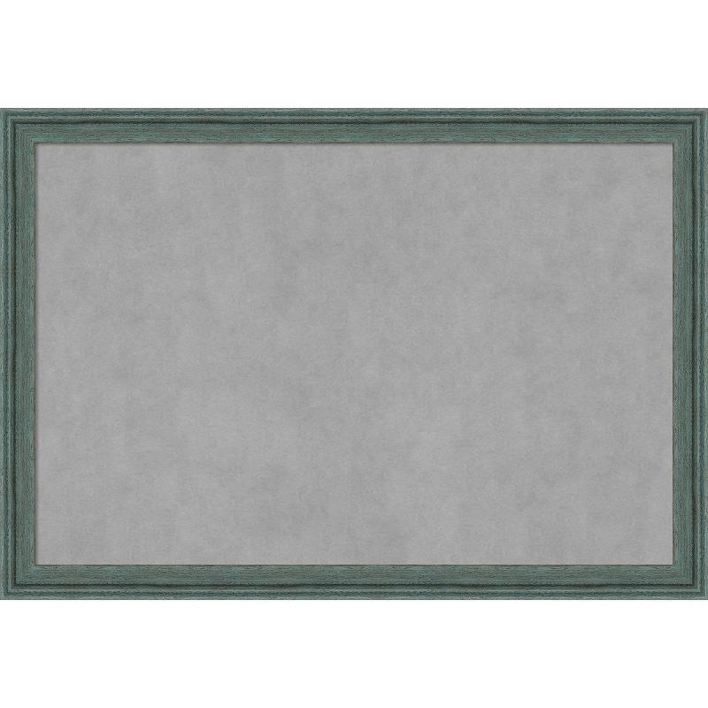 39&#34;x27&#34; Upcycled Framed Magnetic Board Teal/Gray - Amanti Art, 1 of 12