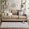 Design Imports Diamond Textured Fringe - Natural & French Blue - 4 X 6 Ft - 4 of 4