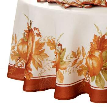 Autumn Pumpkin Grove Fall  Tablecloth - Elrene Home Fashions