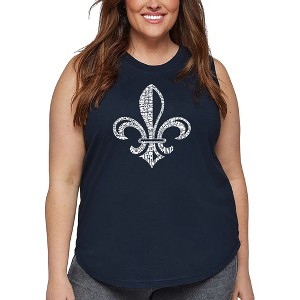 LA Pop Art Women's Word Art Tank Top - LYRICS TO WHEN THE SAINTS GO MARCHING IN - 1 of 4