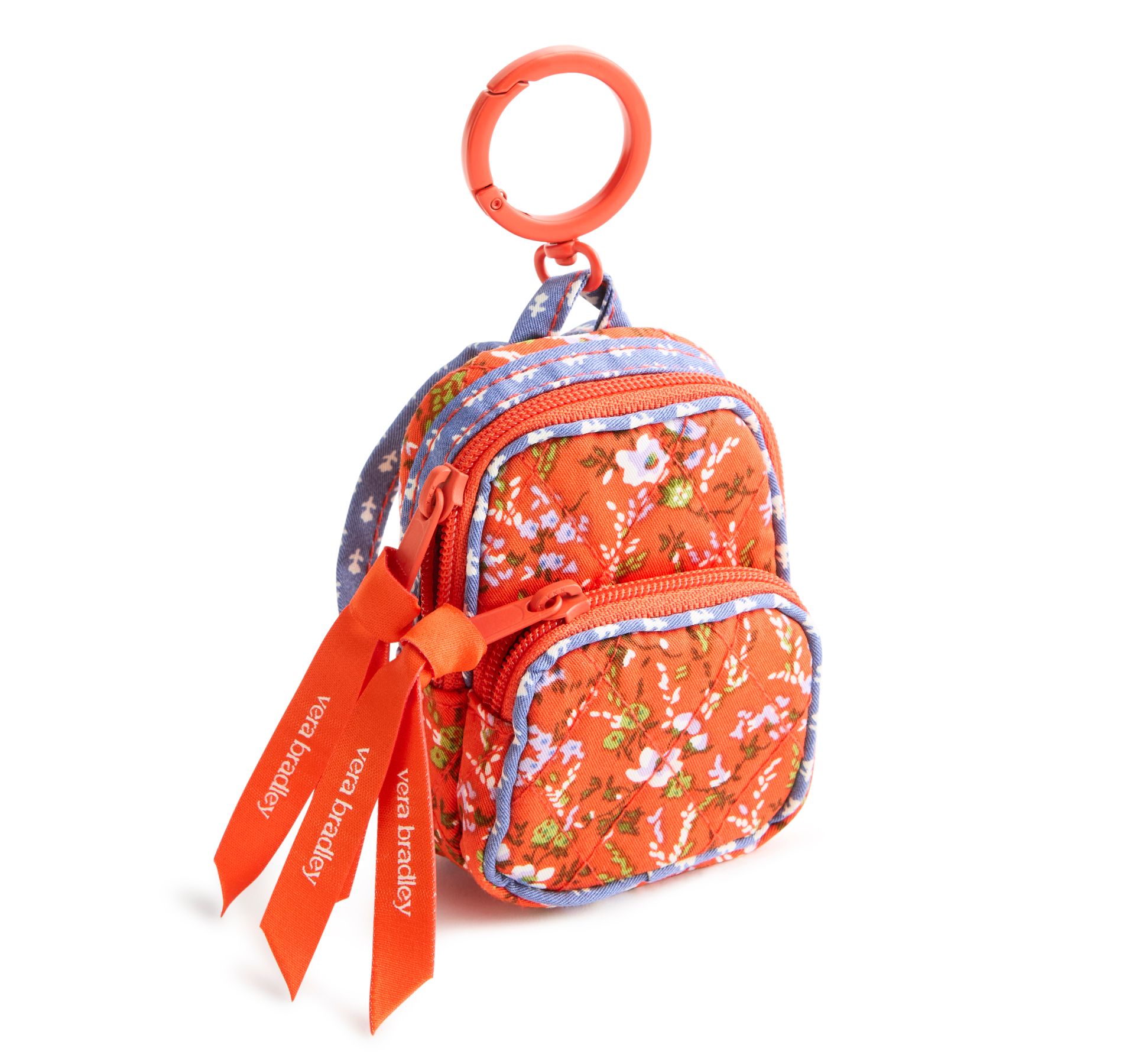 Vera Bradley Women's Premium Cotton Bancroft Backpack Bag Charm
