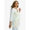 Jessica London Women's Plus Size Linen V-Neck Embroidered Tunic - 4 of 4