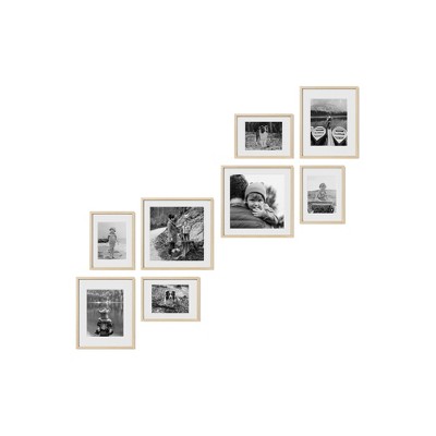 Haus and Hues Kendal Gallery Wall Frame Set with Real Glass and Mat