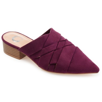 Journee Collection Womens Kalida Slip On Pointed Toe Mules Flats