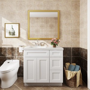 LOVMOR in Plywood Bath Vanity Cabinet with 3 Drawers without Top for Kitchen, Bathroom, Living Room - 1 of 4