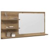 CLIHOME Mirror Engineered Wood, Acrylic Medium Bathroom Mirror Cabinet with 3 Shelves - 2 of 4