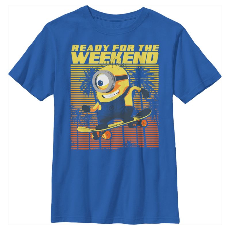 Boy's Despicable Me Minions Ready For The Weekend T-Shirt, 1 of 5