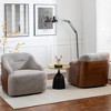 DYHOME 30.3" W Swivel Barrel Chair, Boucle Upholstered Accent Chair, No Assembly Required (Set of 2) - 2 of 4